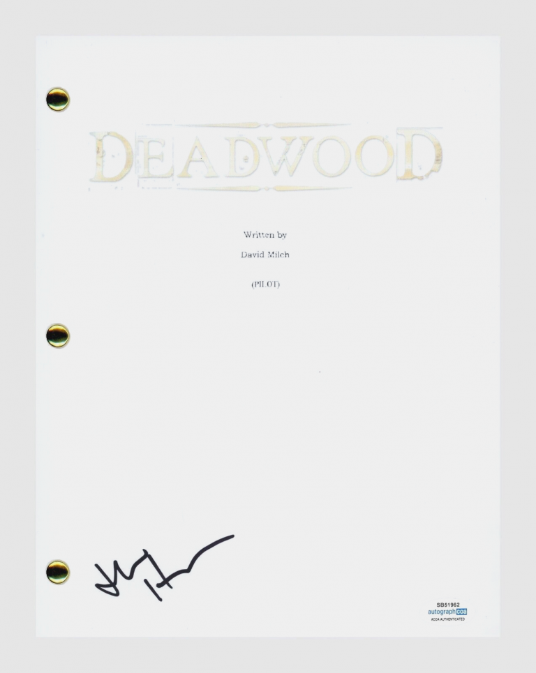 JOHN HAWKES SIGNED AUTOGRAPHED DEADWOOD PILOT SCRIPT SCREENPLAY ACOA COA COLLECTIBLE MEMORABILIA