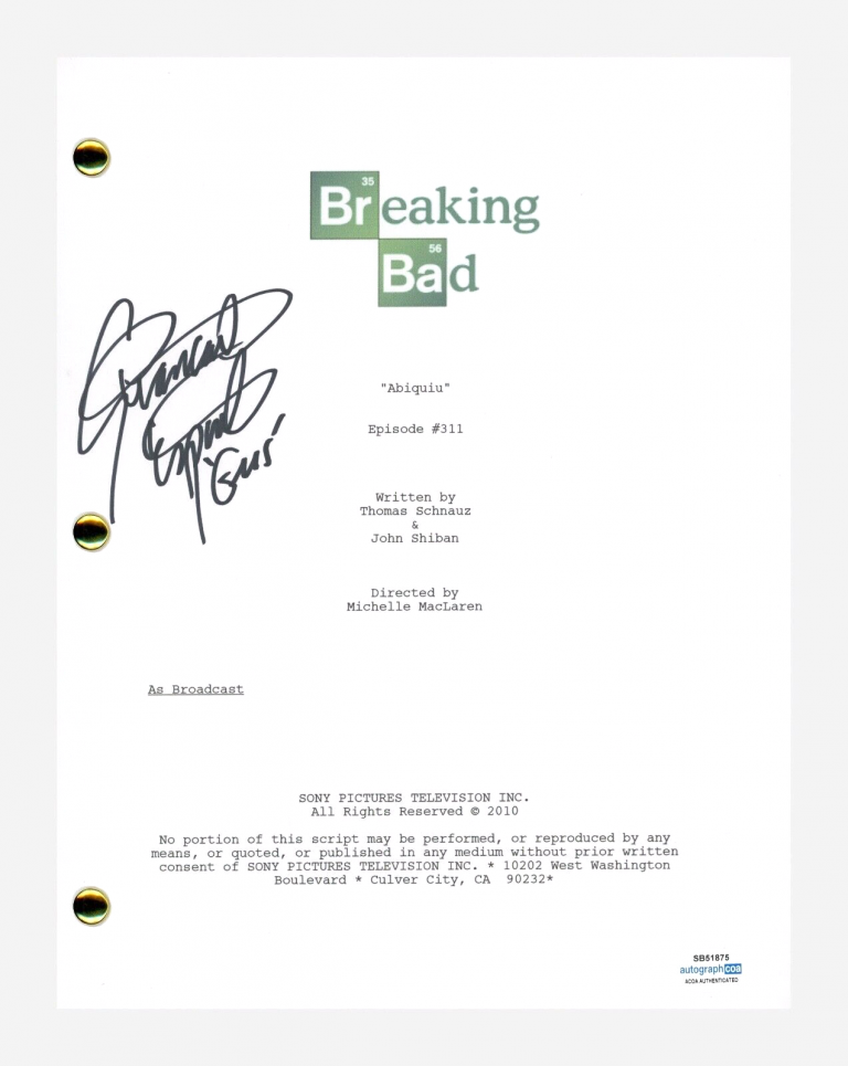 Giancarlo Esposito Signed Breaking Bad Gus Fring 11x14 Photo popular A Autograph JSA COA