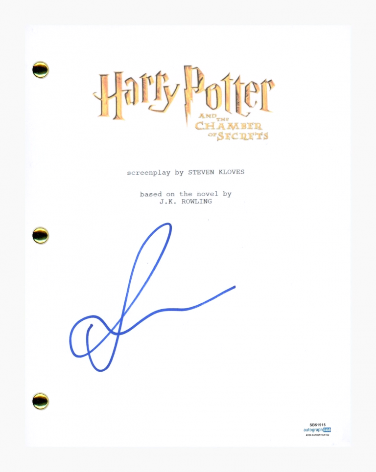 RUPERT GRINT SIGNED AUTOGRAPHED HARRY POTTER CHAMBER OF SECRETS SCRIPT ACOA COA COLLECTIBLE MEMORABILIA