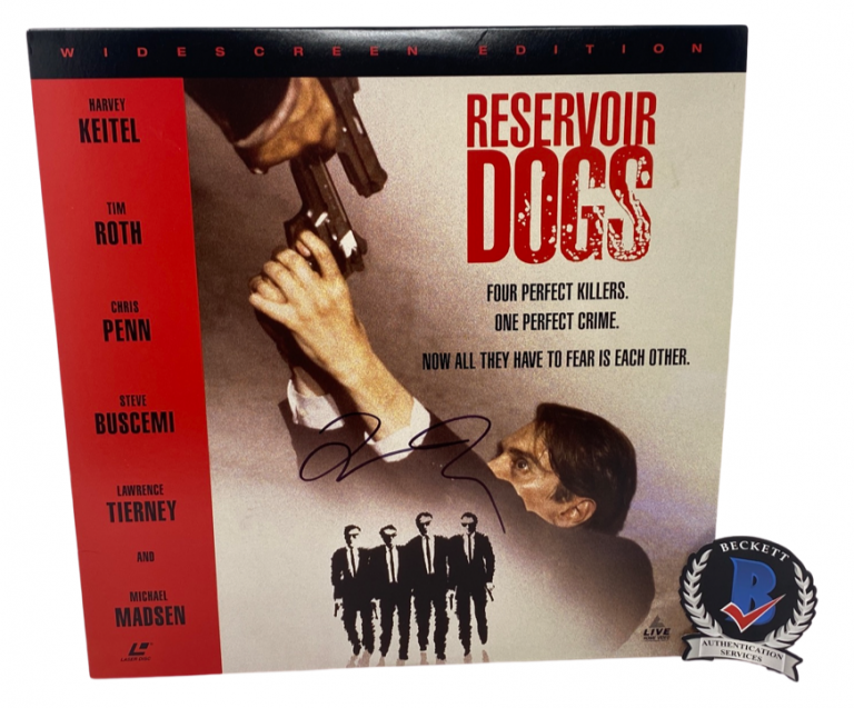 QUENTIN TARANTINO SIGNED AUTOGRAPHED RESERVOIR DOGS MOVIE LASERDISC BECKETT COA COLLECTIBLE MEMORABILIA