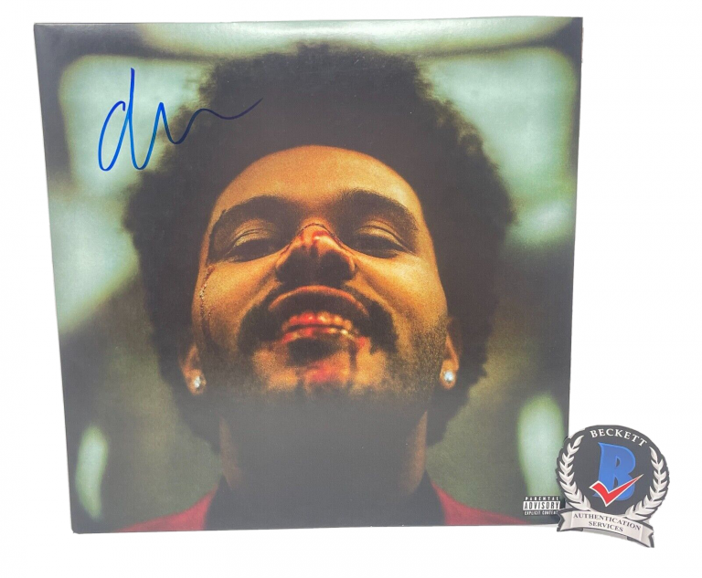 THE WEEKND SIGNED AUTOGRAPHED AFTER HOURS VINYL RECORD ALBUM 2X LP BECKETT COA COLLECTIBLE MEMORABILIA