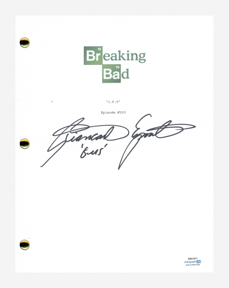 GIANCARLO ESPOSITO SIGNED AUTOGRAPH BREAKING BAD IFT SCRIPT SCREENPLAY ACOA COA COLLECTIBLE MEMORABILIA