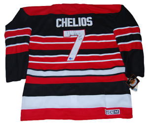 CHRIS CHELIOS SIGNED (CHICAGO BLACKHAWKS) CUSTOM HOCKEY JERSEY BECKETT BG93615 COLLECTIBLE MEMORABILIA