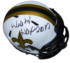 WILLIE ROAF SIGNED NEW ORLEANS SAINTS LUNAR MINI FOOTBALL HELMET BECKETT BG93650 COLLECTIBLE MEMORABILIA