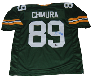 MARK CHMURA SIGNED (GREEN BAY PACKERS) XL CUSTOM JERSEY BECKETT BAS BG93604 COLLECTIBLE MEMORABILIA