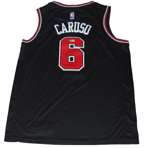 ALEX CARUSO SIGNED (CHICAGO BULLS) XL BASKETBALL JERSEY BECKETT BAS BG93631 COLLECTIBLE MEMORABILIA
