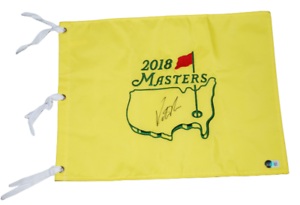 PATRICK REED SIGNED (2018 MASTERS) CHAMPION GOLF PIN FLAG BECKETT BAS BG93726 COLLECTIBLE MEMORABILIA