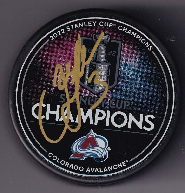 JACK JOHNSON SIGNED (COLORADO AVALANCHE) 2022 STANLEY CUP CHAMPS PUCK W/COA #4 COLLECTIBLE MEMORABILIA