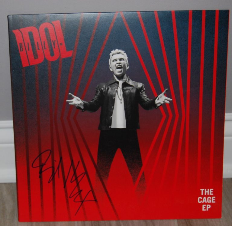 BILLY IDOL SIGNED (THE CAGE LP) VINYL ALBUM RECORD LP BECKETT BAS BH033932 COLLECTIBLE MEMORABILIA