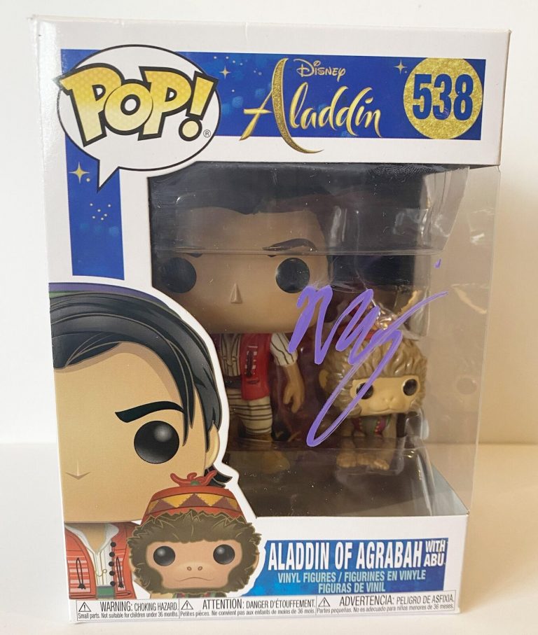 MENA MASSOUD “ALADDIN OF AGRABAH W/ ABU” AUTOGRAPH SIGNED FUNKO POP FIGURE ACOA COLLECTIBLE MEMORABILIA