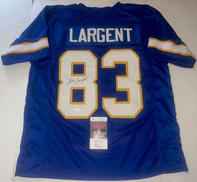 STEVE LARGENT TULSA GOLDEN HURRICANE SIGNED CUSTOM JERSEY AUTOGRAPHED JSA COLLECTIBLE MEMORABILIA