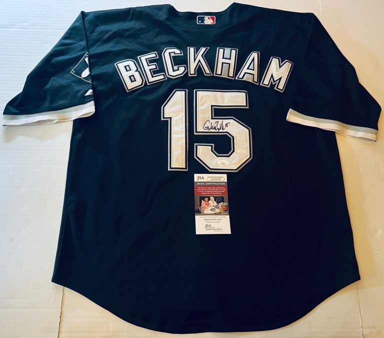 GORDON BECKHAM CHICAGO WHITE SOX SIGNED JERSEY AUTOGRAPHED JSA COLLECTIBLE MEMORABILIA
