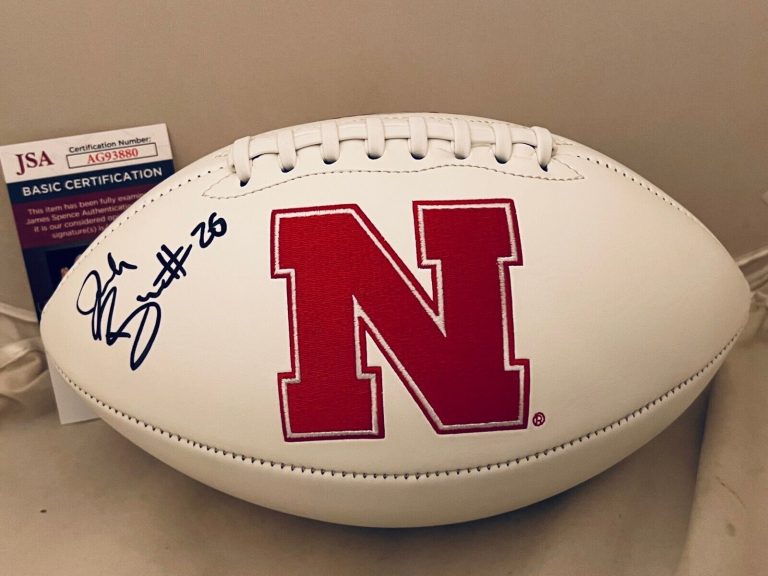 JOSH BULLOCKS SIGNED NEBRASKA CORNHUSKERS LOGO FOOTBALL AUTOGRAPHED JSA COLLECTIBLE MEMORABILIA