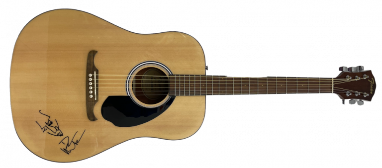 DAVE MATTHEWS SIGNED FULL SIZE ACOUSTIC GUITAR HAND DRAWN SKETCH FENDER BECKETT COLLECTIBLE MEMORABILIA