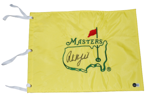 PHIL MICKELSON SIGNED (MASTERS) GOLF UNDATED PIN FLAG BECKETT BAS BG93722 COLLECTIBLE MEMORABILIA