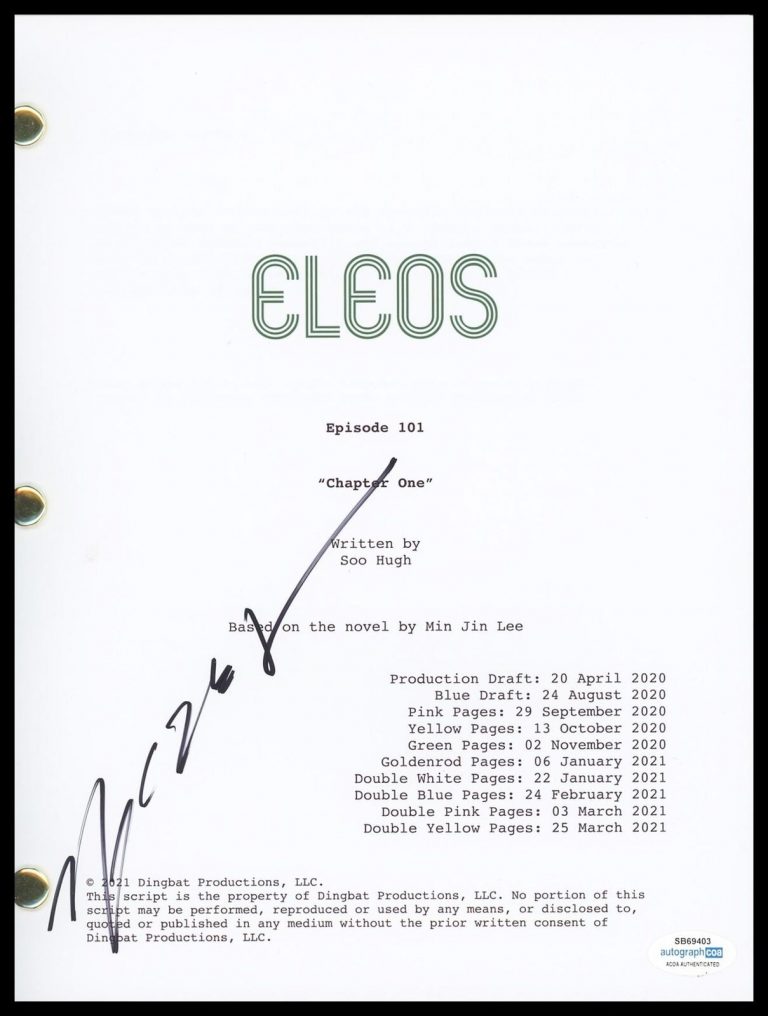 MINHA KIM “PACHINKO” AUTOGRAPH SIGNED FULL COMPLETE PILOT EPISODE SCRIPT ACOA COLLECTIBLE MEMORABILIA