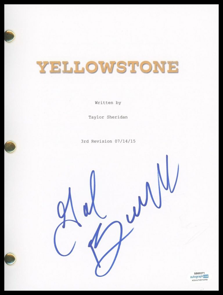 GIL BIRMINGHAM “YELLOWSTONE” AUTOGRAPH SIGNED COMPLETE PILOT EPISODE SCRIPT ACOA COLLECTIBLE MEMORABILIA