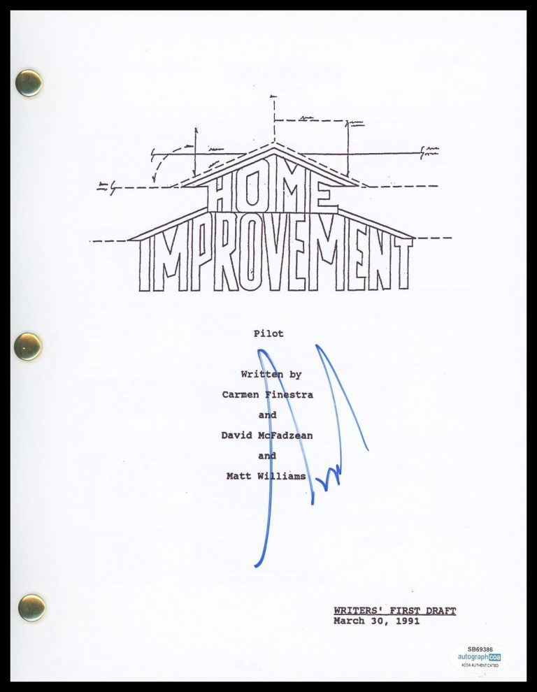 TIM ALLEN “HOME IMPROVEMENT” AUTOGRAPH SIGNED COMPLETE PILOT EPISODE SCRIPT ACOA COLLECTIBLE MEMORABILIA