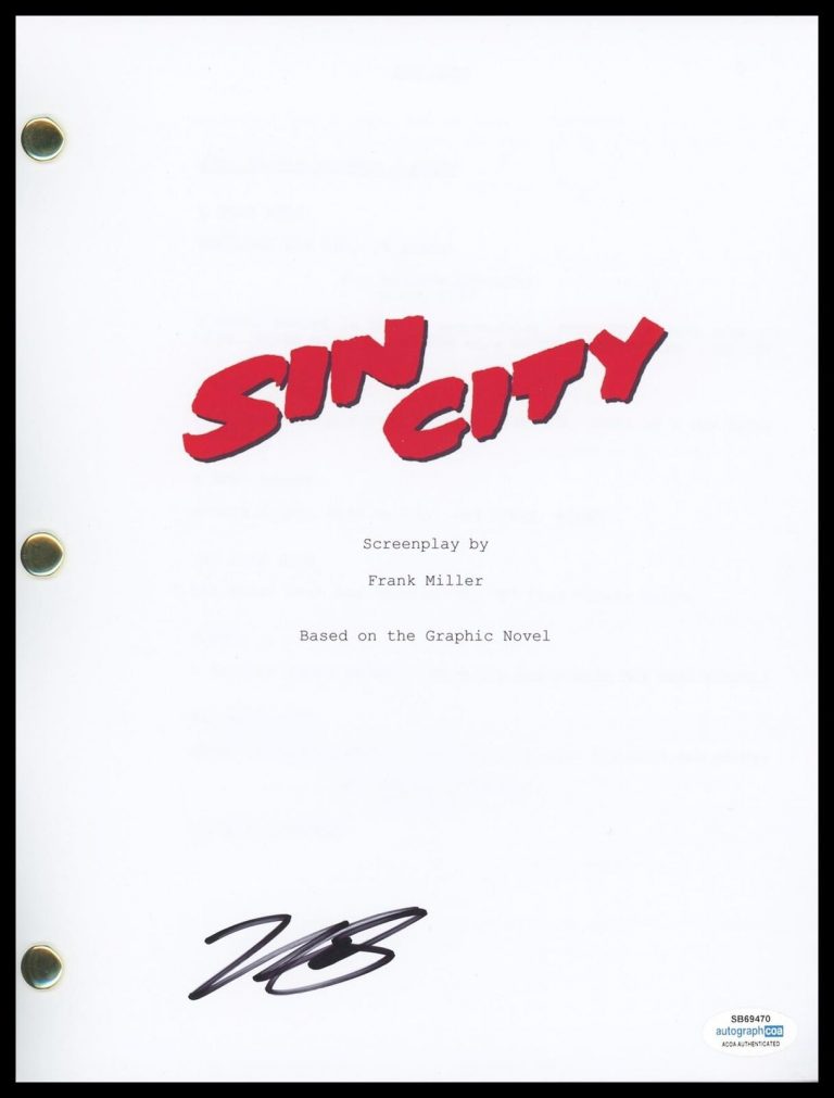 NICK STAHL “SIN CITY” AUTOGRAPH SIGNED FULL COMPLETE SCRIPT SCREENPLAY ACOA COLLECTIBLE MEMORABILIA