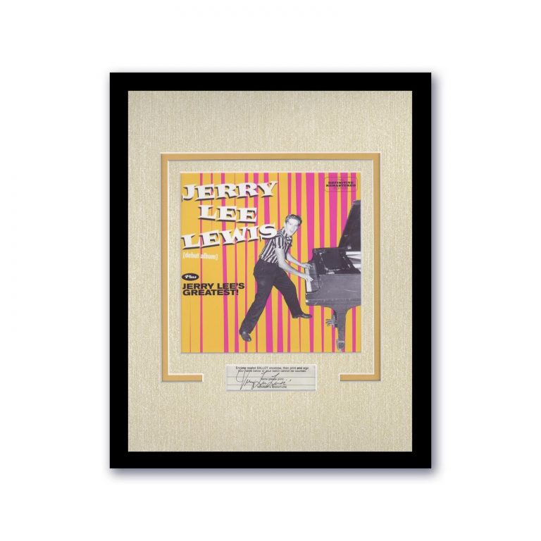 JERRY LEE LEWIS “THE KILLER” AUTOGRAPH SIGNED CUSTOM FRAMED 11×14 DISPLAY ACOA COLLECTIBLE MEMORABILIA