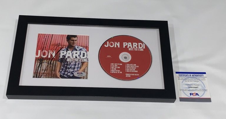 JON PARDI SIGNED FRAMED WRITE YOU A SONG CD AUTOGRAPHED PSA COA COLLECTIBLE MEMORABILIA