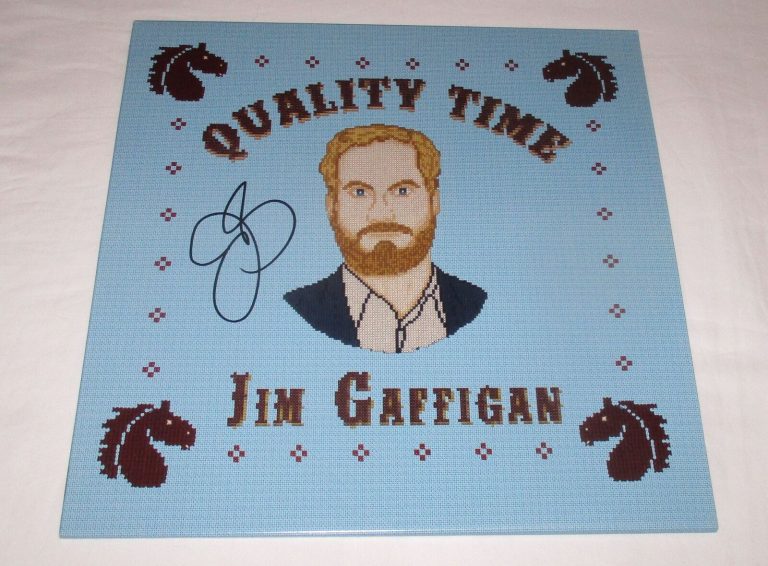 JIM GAFFIGAN SIGNED QUALITY TIME VINYL RECORD JSA COLLECTIBLE MEMORABILIA