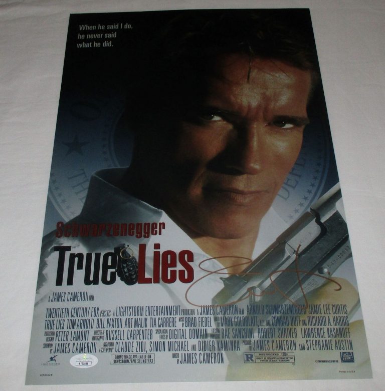 JAMIE LEE CURTIS SIGNED TRUE LIES 12X18 MOVIE POSTER JSA COLLECTIBLE MEMORABILIA