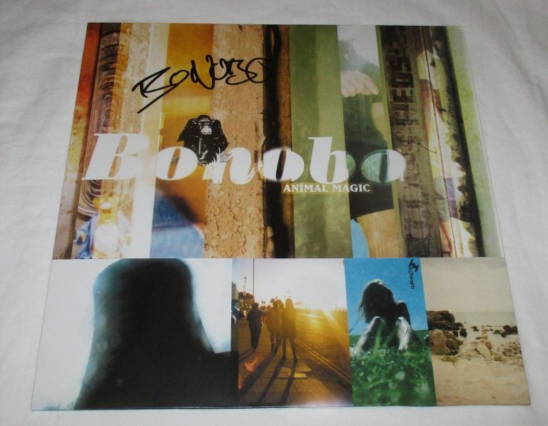 BONOBO SIGNED ANIMAL MAGIC VINYL RECORD JSA SIMON GREEN COLLECTIBLE MEMORABILIA