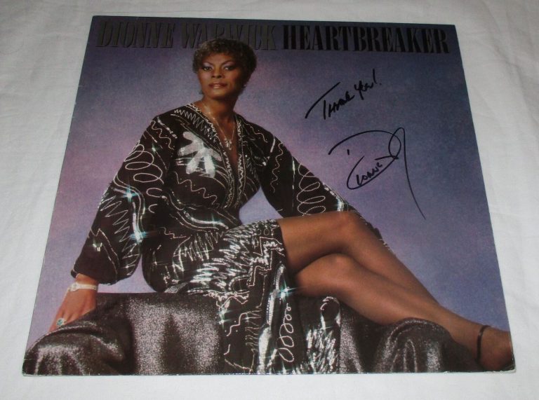 DIONNE WARWICK SIGNED HEARTBREAKER VINYL RECORD JSA COLLECTIBLE MEMORABILIA