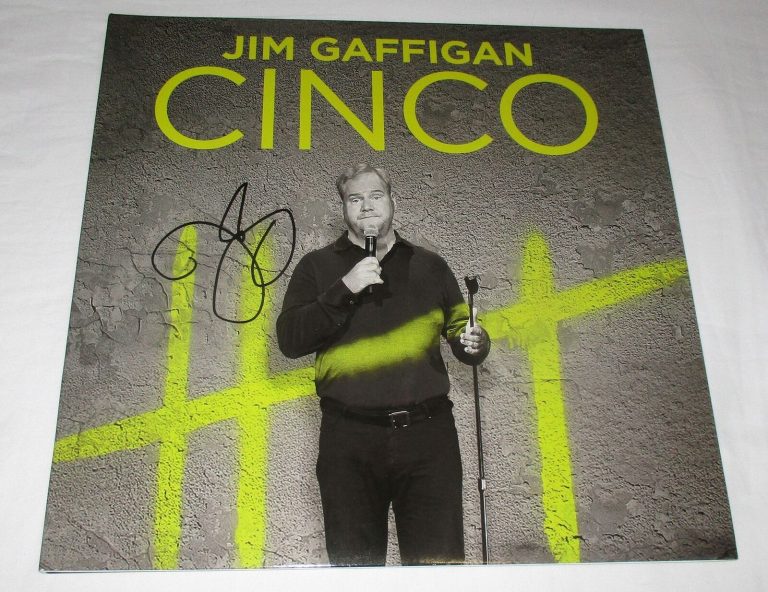 JIM GAFFIGAN SIGNED QUALITY TIME VINYL RECORD JSA COLLECTIBLE MEMORABILIA