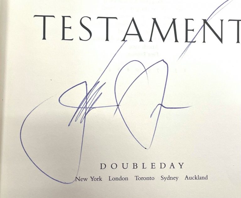 JOHN GRISHAM SIGNED AUTOGRAPH 1ST ED BOOK “THE TESTAMENT” JSA COA COLLECTIBLE MEMORABILIA