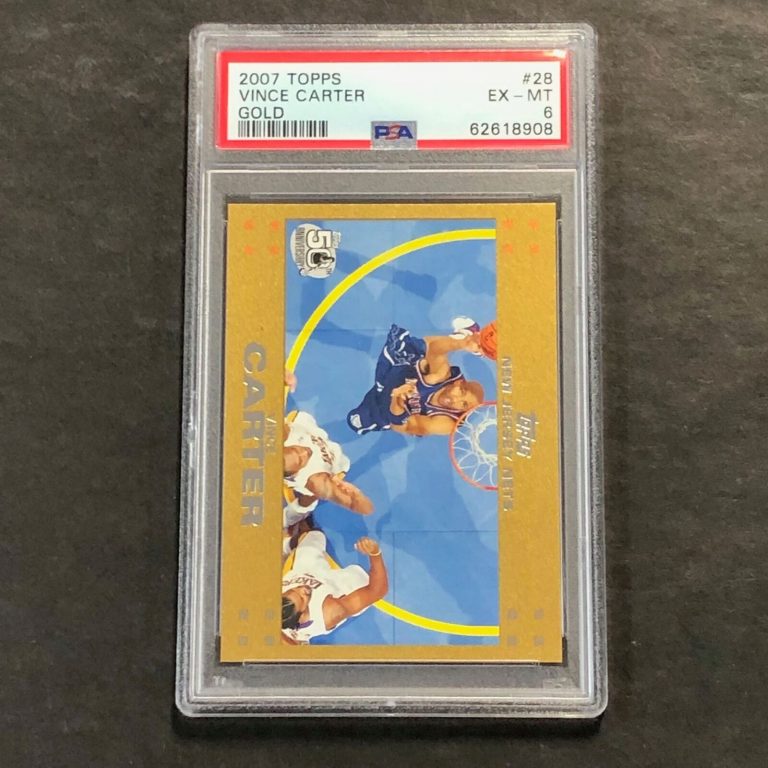 2007 TOPPS #28 VINCE CARTER PSA 6 EX-MT COLLECTIBLE MEMORABILIA