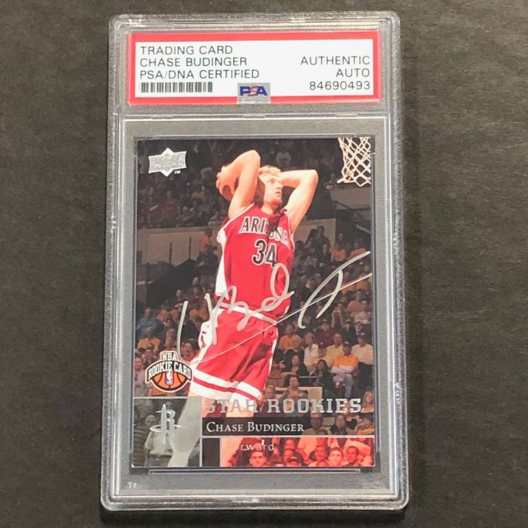 2009-10 UPPER DECK BASKETBALL #225 CHASE BUDINGER SIGNED CARD AUTO PSA/DNA SLABB COLLECTIBLE MEMORABILIA
