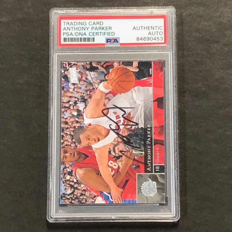2009-10 UPPER DECK #184 ANTHONY PARKER SIGNED CARD AUTO PSA SLABBED RAPTORS COLLECTIBLE MEMORABILIA
