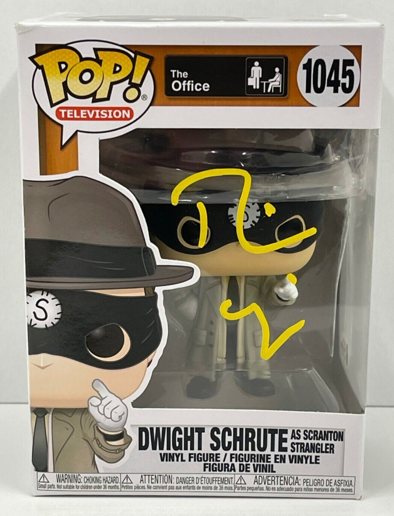 RAINN WILSON DWIGHT SCHRUTE SIGNED THE OFFICE FUNKO FIGURE 1045 BECKETT COA 1 COLLECTIBLE MEMORABILIA