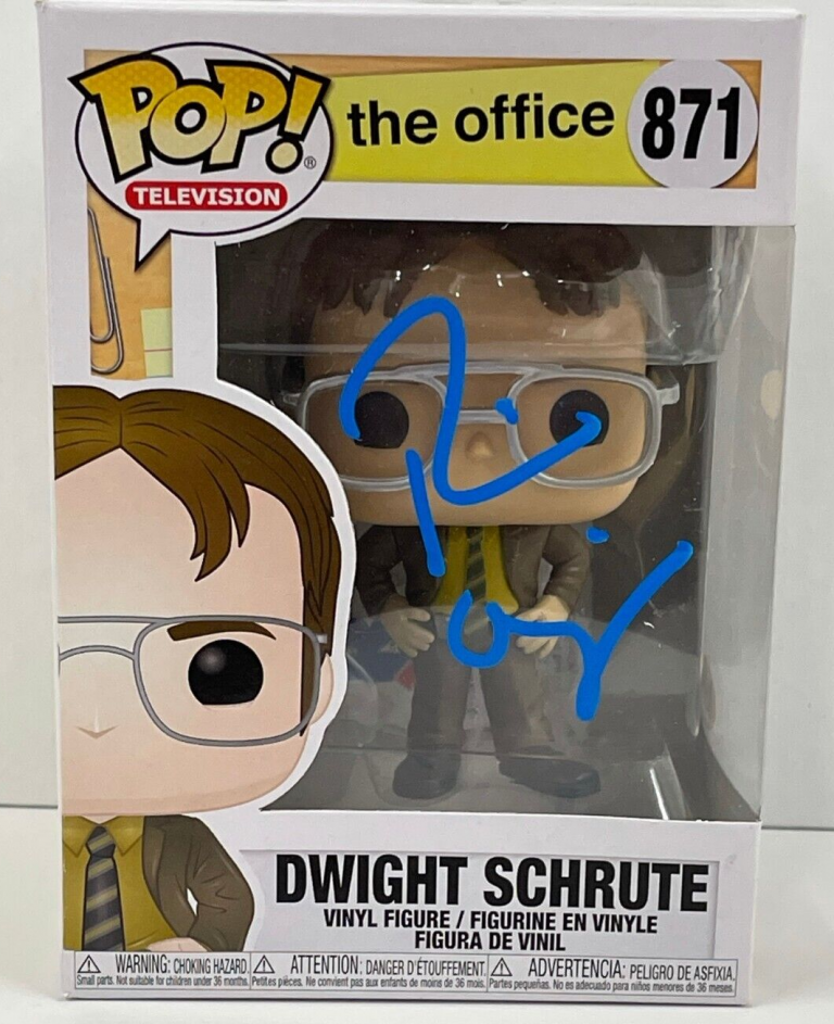 RAINN WILSON DWIGHT SCHRUTE SIGNED THE OFFICE FUNKO FIGURE 871 BECKETT COA 123 COLLECTIBLE MEMORABILIA