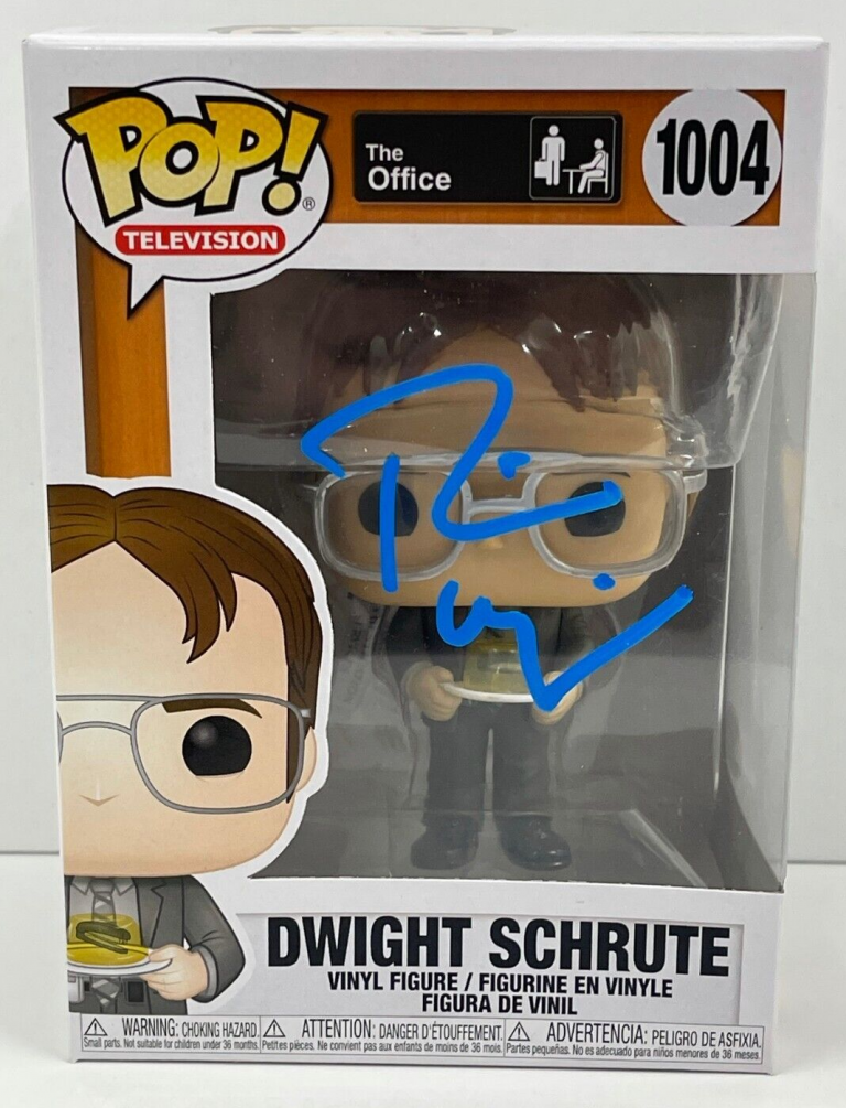 RAINN WILSON DWIGHT SCHRUTE SIGNED THE OFFICE FUNKO FIGURE 1004 BECKETT COA 32 COLLECTIBLE MEMORABILIA