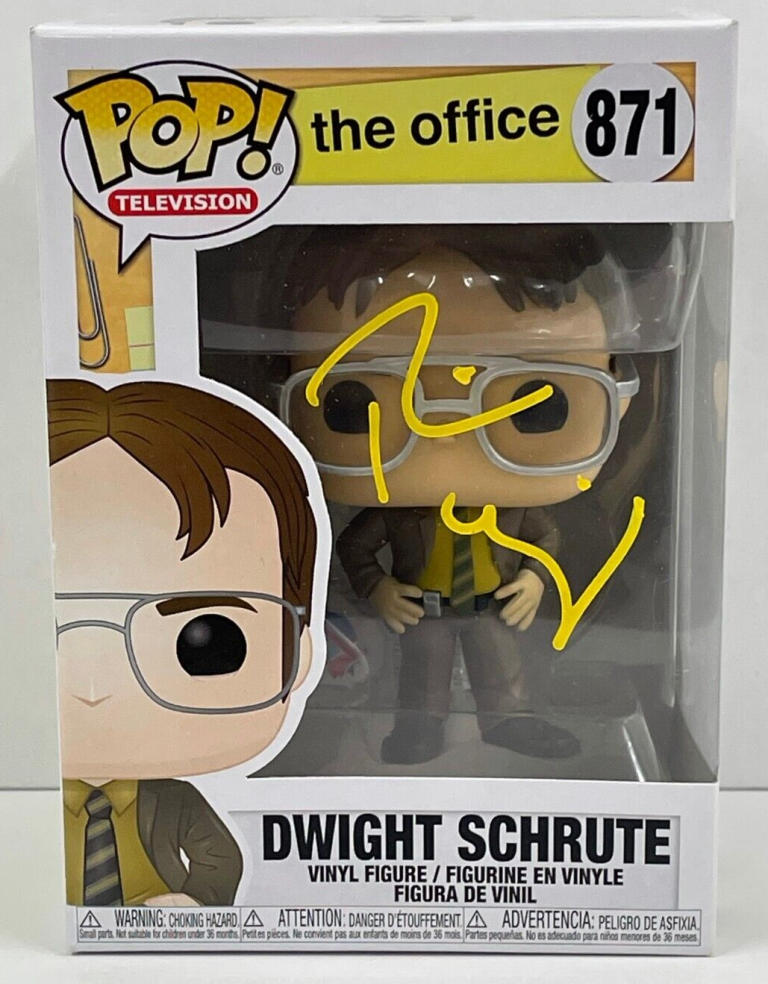 RAINN WILSON DWIGHT SCHRUTE SIGNED THE OFFICE FUNKO FIGURE 871 BECKETT COA 30 COLLECTIBLE MEMORABILIA