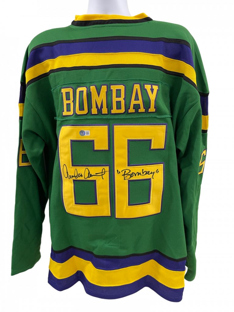 EMILIO ESTEVEZ SIGNED THE MIGHTY DUCKS HOCKEY JERSEY INSCRIPT AUTOGRAPH BAS 5 COLLECTIBLE MEMORABILIA