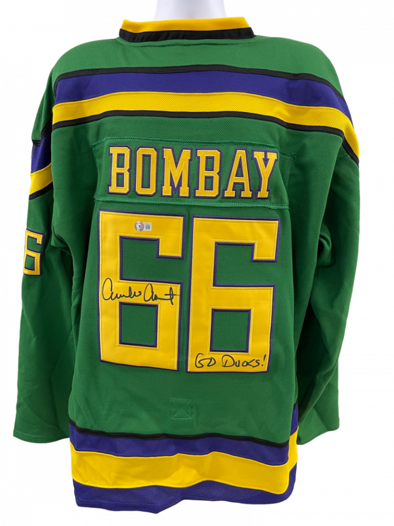 EMILIO ESTEVEZ SIGNED THE MIGHTY DUCKS HOCKEY JERSEY INSCRIPT AUTOGRAPH BAS 2 COLLECTIBLE MEMORABILIA