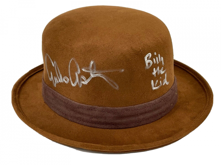 EMILIO ESTEVEZ SIGNED YOUNG GUNS HAT BILLY THE KID AUTOGRAPH INSCRIPT BECKETT 10 COLLECTIBLE MEMORABILIA