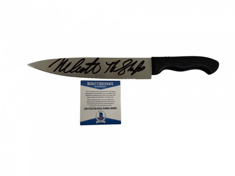 NICK CASTLE SIGNED KNIFE THE SHAPE HALLOWEEN “REAL KNIFE” AUTOGRAPH BECKETT 7 COLLECTIBLE MEMORABILIA