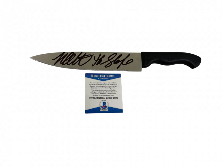 NICK CASTLE SIGNED KNIFE THE SHAPE HALLOWEEN “REAL KNIFE” AUTOGRAPH BECKETT 19 COLLECTIBLE MEMORABILIA