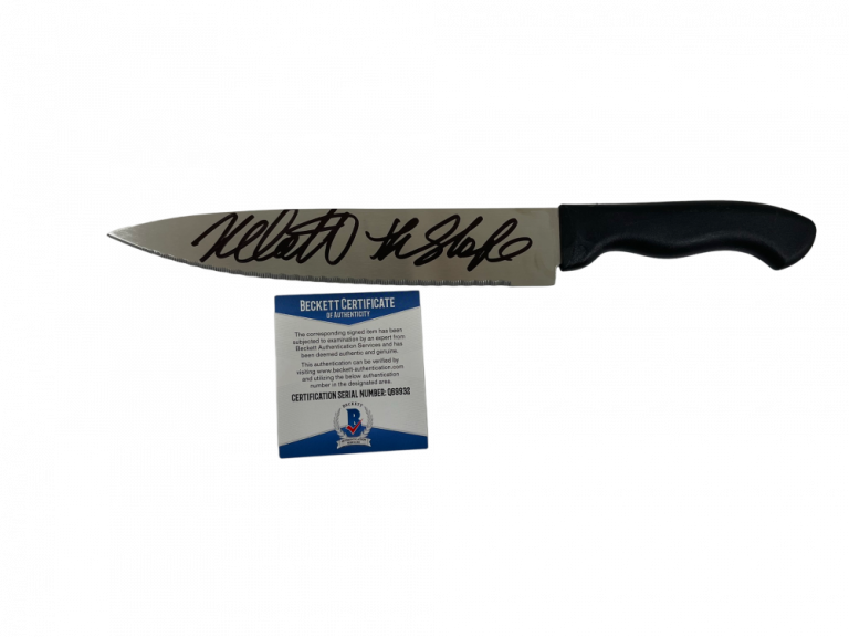 NICK CASTLE SIGNED KNIFE THE SHAPE HALLOWEEN “REAL KNIFE” AUTOGRAPH BECKETT 4 COLLECTIBLE MEMORABILIA