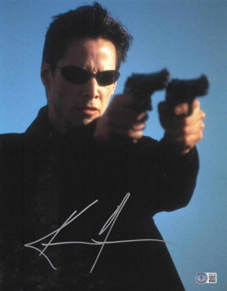 KEANU REEVES SIGNED 11X14 PHOTO MATRIX AUTHENTIC AUTOGRAPH BECKETT LOA COLLECTIBLE MEMORABILIA