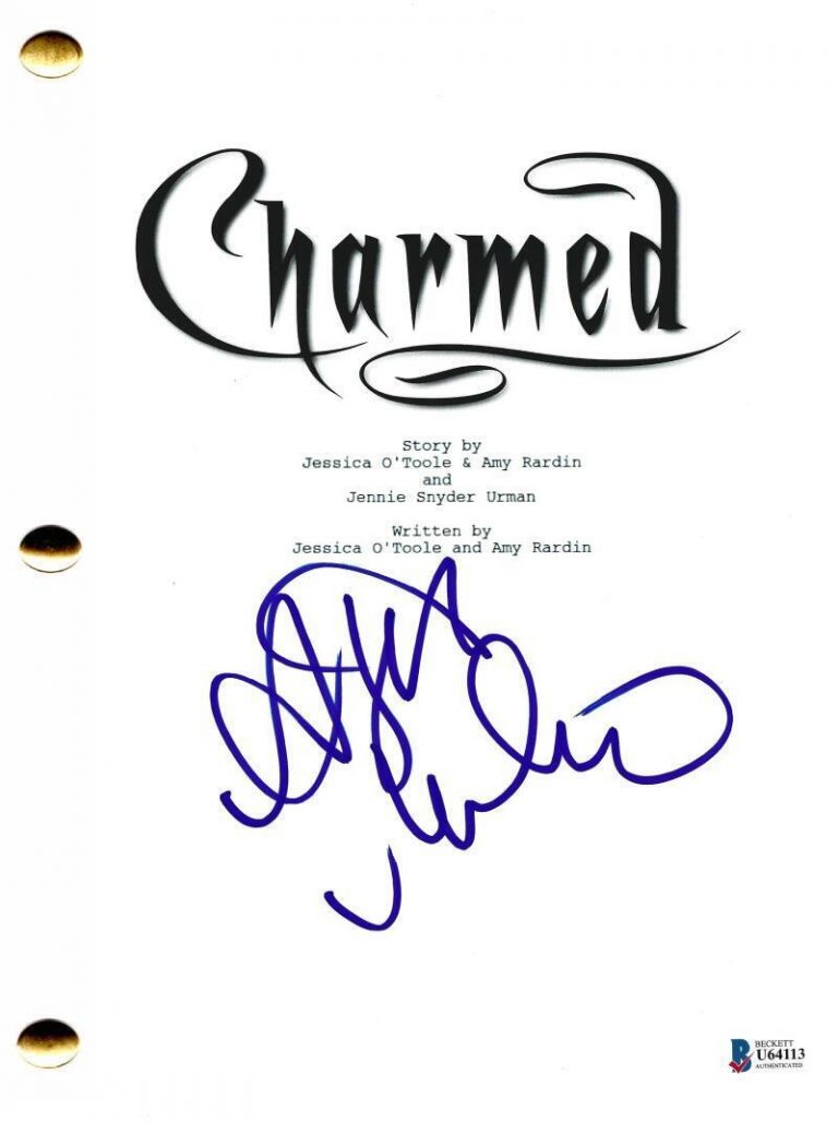 ALYSSA MILANO SIGNED CHARMED PILOT SCRIPT AUTHENTIC AUTOGRAPH BECKETT COLLECTIBLE MEMORABILIA