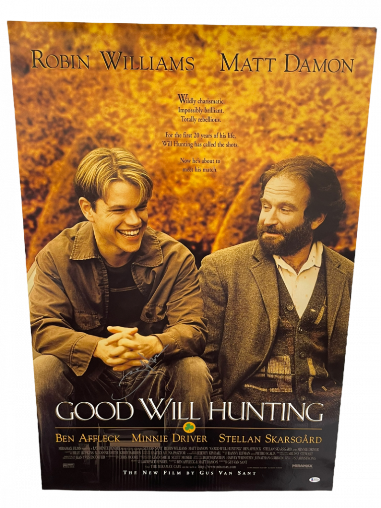 BEN AFFLECK SIGNED GOOD WILL HUNTING FULL SIZE ORIGINAL MOVIE POSTER DS BECKETT COLLECTIBLE MEMORABILIA