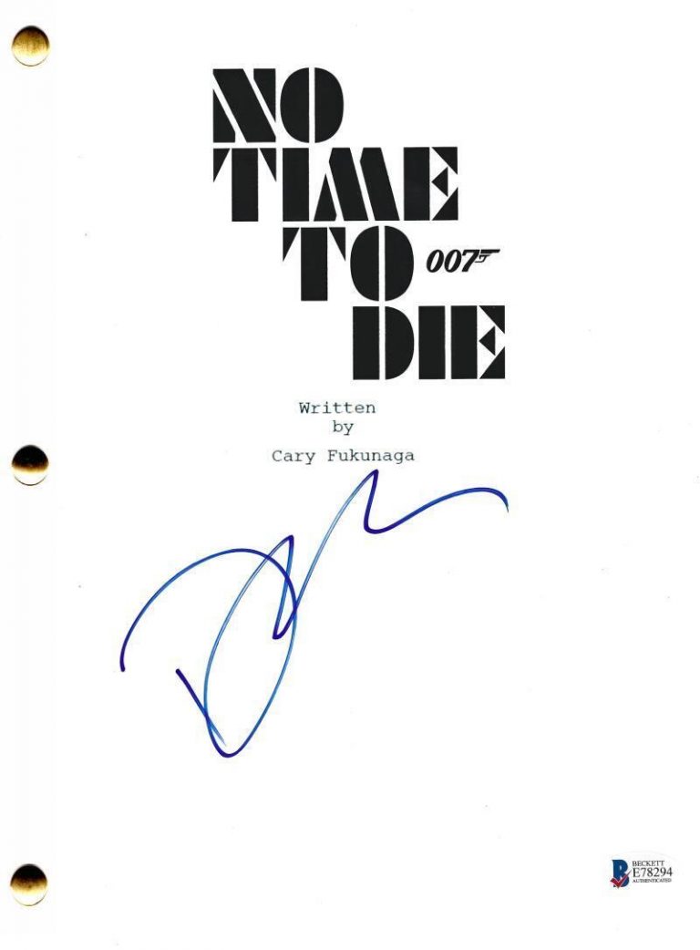 DANIEL CRAIG SIGNED FULL MOVIE SCRIPT JAMES BOND 007 NO TIME TO DIE
