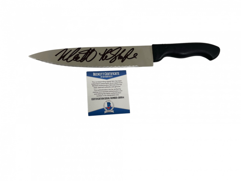 NICK CASTLE SIGNED KNIFE THE SHAPE HALLOWEEN “REAL KNIFE” AUTOGRAPH BECKETT 25 COLLECTIBLE MEMORABILIA