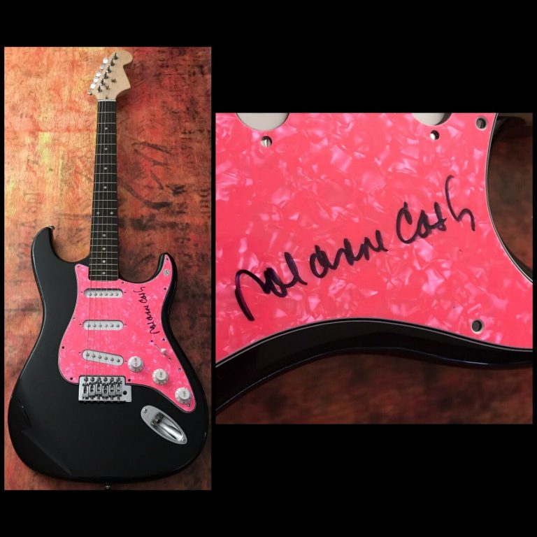GFA JOHNNY BLACK CADILLAC * ROSANNE CASH * SIGNED ELECTRIC GUITAR R2 COA COLLECTIBLE MEMORABILIA